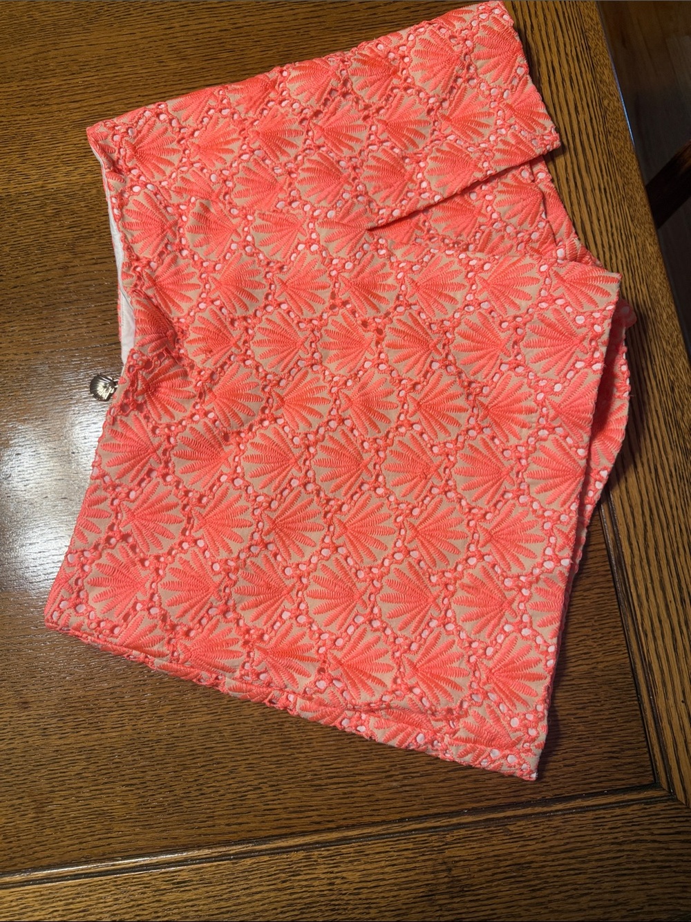Lilly Pulitzer Coral Pink Eyelet Skort